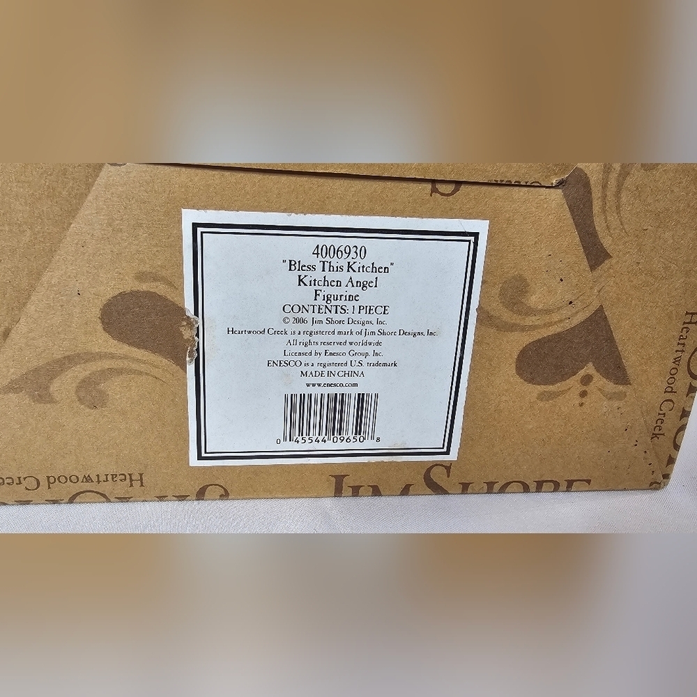 Jim Shore Bless This Kitchen Kitchen Fairy Angel Heartwood Creek With Box - Picture 12 of 14